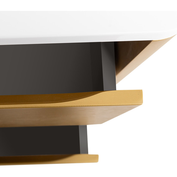 Тумба подвесная с раковиной Cezares RELAX-1000-2C-SO-BORO-P 100 см (раковина CZR-1000/480-LV-MR-NV) брашированное золото - фото 5