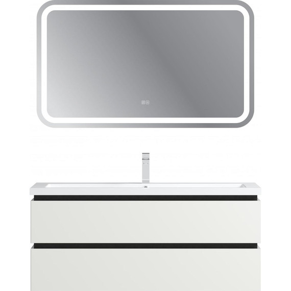 Тумба подвесная с раковиной Cezares PLANE-1200-2C-SO-BL 120 см (раковина CZR-8070-120) bianco lucido - фото 10