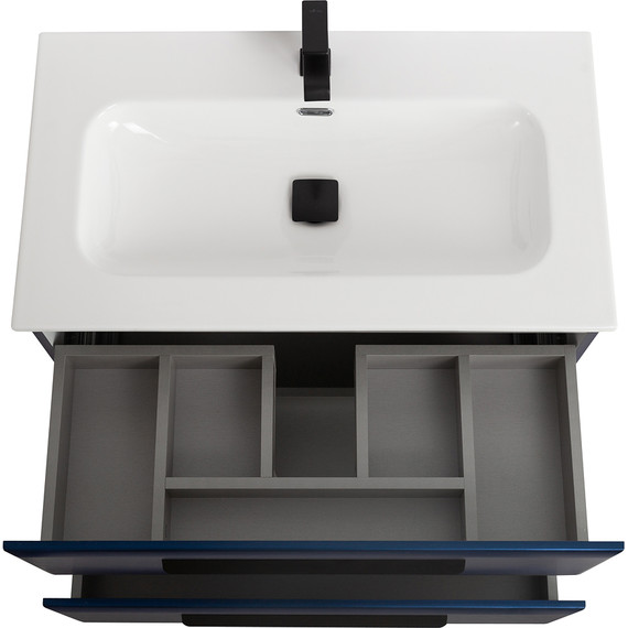 Тумба подвесная с раковиной Cezares ECO-CER-N-800-2C-SO-SPF-P 80 см (раковина CZR-8073-80) sapfiro - фото 5