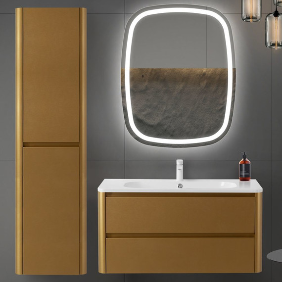 Пенал подвесной Cezares RELAX-1500-2A-SO-BORO-P 40 см, брашированное золото - фото 10