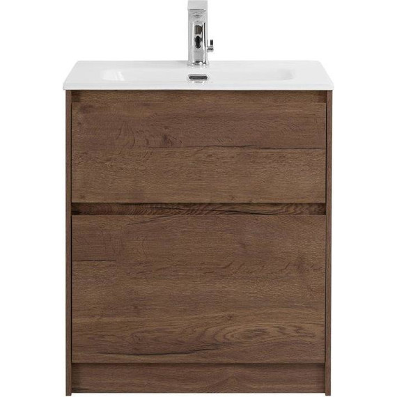 Тумба напольная с раковиной BelBagno KRAFT39-500/390-2C-PIA-RT 50 см (раковина BB500/390ETL) rovere tabacco - фото 
