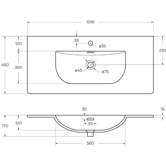 Тумба подвесная с раковиной BelBagno MARINO-CER-N-1000-2C-SO-BO-P 100 см, bianco opaco - фото 7