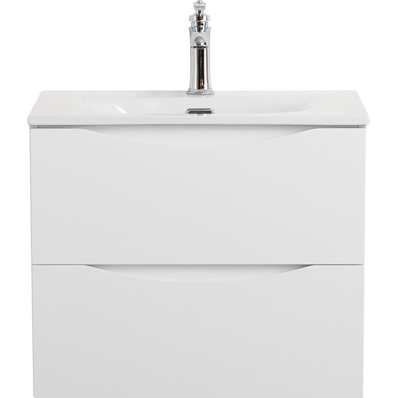 Тумба подвесная с раковиной BelBagno MARINO-CER-MINI-600-2C-SO-BO-P 60 см, bianco opaco - фото 