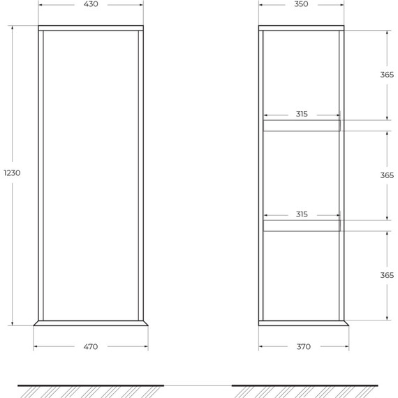 Пенал подвесной BelBagno Idra 55816 45 см, bianco opaco - фото 4