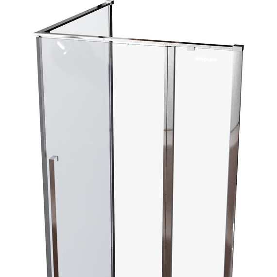 Душевое ограждение Mirsant Next 90х90 см хром/прозрачное - фото 3