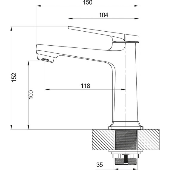 Смеситель для раковины Sole Baikal S051BC, хром чёрный - фото 2