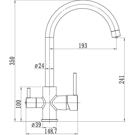 Смеситель для кухни Sole Tyrrell S195C - фото 2