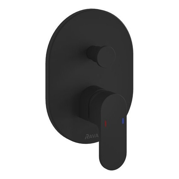 Смеситель для ванны Ravak Chrome CR 065.20BL.O2.RB070 X070433+X070052, чёрный - фото 2