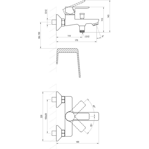 Смеситель для ванны Ravak SL 022.00CR X070485 - фото, картинка 3 Смеситель для ванны Ravak SL 022.00CR X070485 - фото 3
