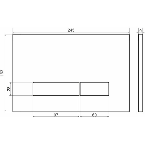 Кнопка смыва Sole s0323 white - фото 2