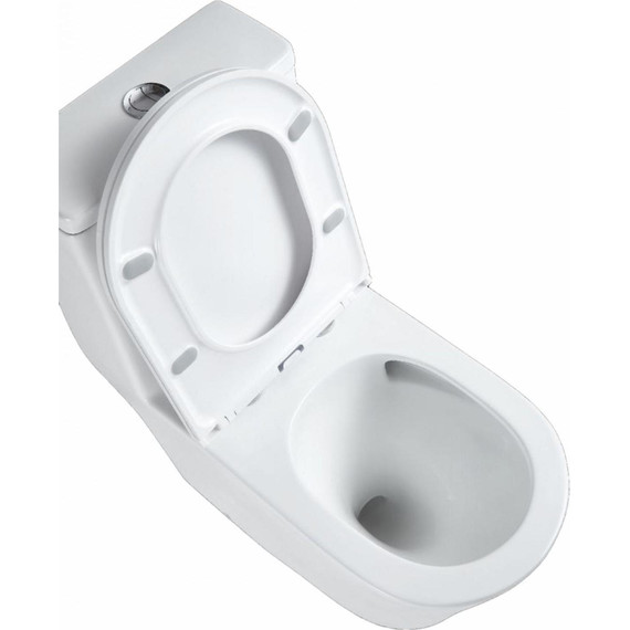 Унитаз-моноблок безободковый Mirsant ARK с крышкой Soft-close (система смыва торнадо) - фото 3