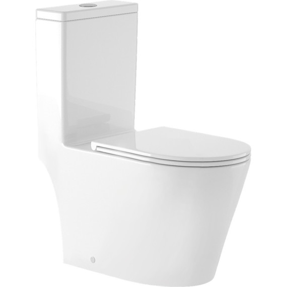 Унитаз-моноблок безободковый Mirsant ARK с крышкой Soft-close (система смыва торнадо) - фото 4