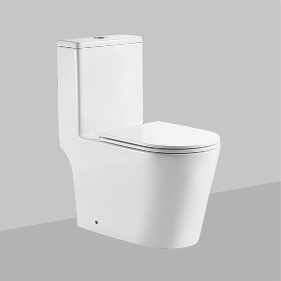 Унитаз-моноблок безободковый Mirsant ARK с крышкой Soft-close (система смыва торнадо) - фото 7