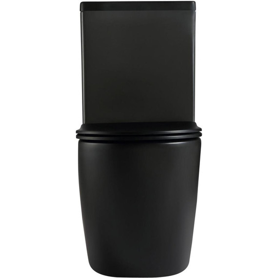 Унитаз-компакт безободковый Mirsant PANDORA 2 BLACK с крышкой Soft-close, чёрный матовый, Цвет производителя: чёрный матовый - фото 4