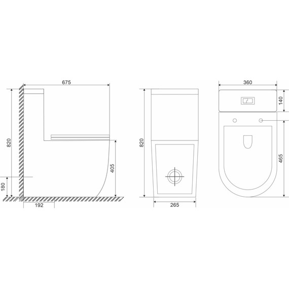 Унитаз-компакт безободковый Mirsant PANDORA 2 BLACK с крышкой Soft-close, чёрный матовый, Цвет производителя: чёрный матовый - фото 7