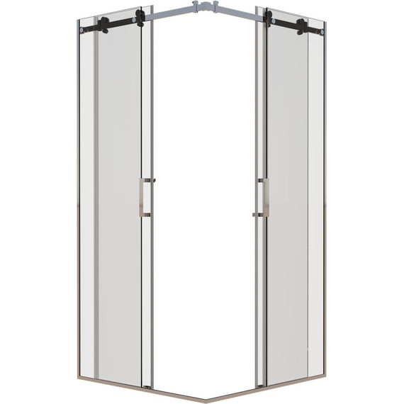 Душевое ограждение Mirsant Vector 90х90 см (стекло 8 мм), хром/прозрачное - фото 7