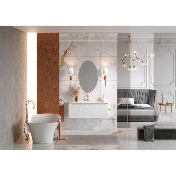 Тумба подвесная с раковиной Clarberg Elegance 100 см EL0110, белый - фото 2