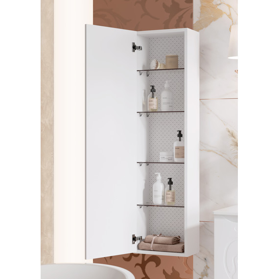 Пенал подвесной Clarberg Elegance 40 см EL0504GL, белый/золото - фото 2