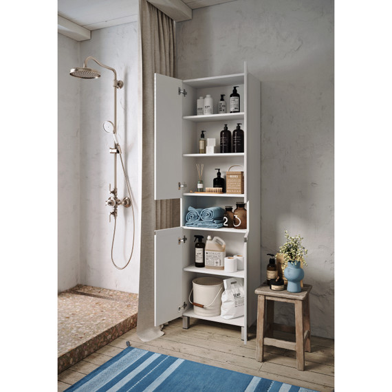 Пенал напольный Aqwella Rodos 55 см ROD0555N, белый - фото 4