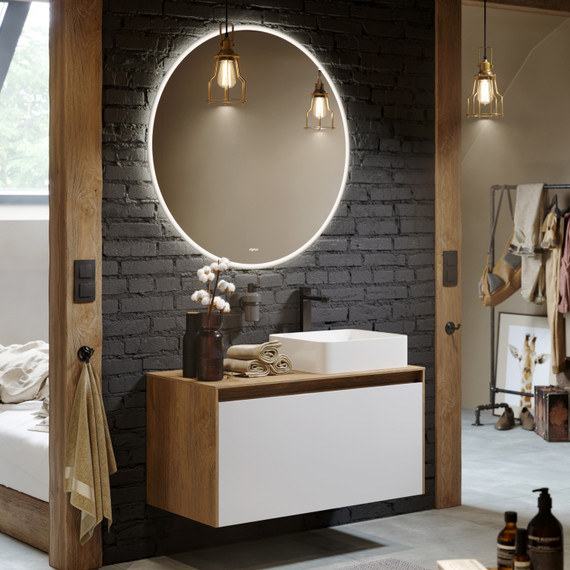 Зеркало Aqwella Moon 100 см MOON0210AH - фото 2