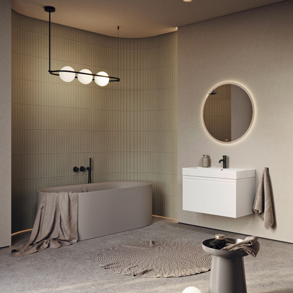 Тумба подвесная с раковиной Aqwella Pure 100 см PUR0110WM, белый, Цвет фасада: белый - фото 4