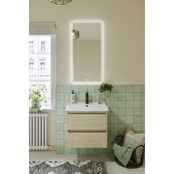 Тумба подвесная с раковиной Aqwella Astrid 60 см AST0106DD, дуб давос - фото 4