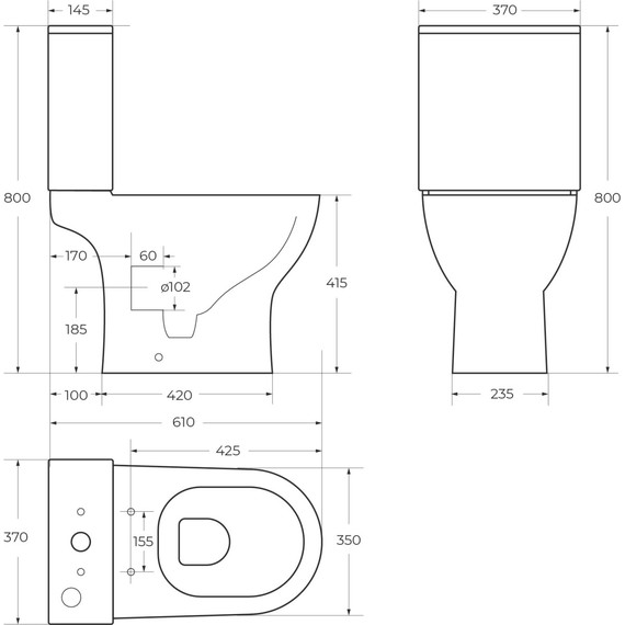 Унитаз-компакт безободковый BelBagno Lounge BB045CPR/SC+BB045/051T с крышкой микролифт - фото, картинка 16 Унитаз-компакт безободковый BelBagno Lounge BB045CPR/SC+BB045/051T с крышкой микролифт - фото 16