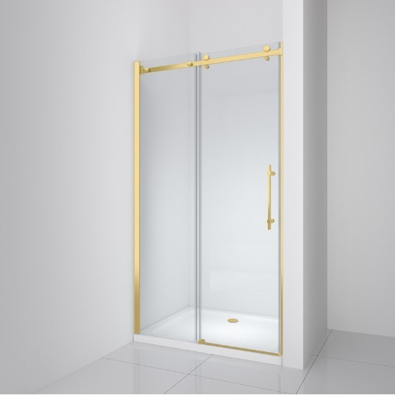 Душевая дверь BelBagno 120 см MARINO-BF-1-120-C-ORO (стекло 8 мм), золото/прозрачное - фото 