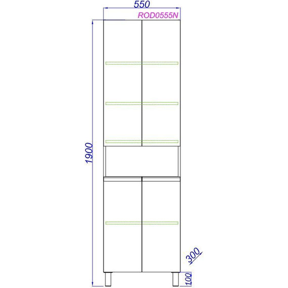 Пенал напольный Aqwella Rodos 55 см ROD0555N, белый - фото 5