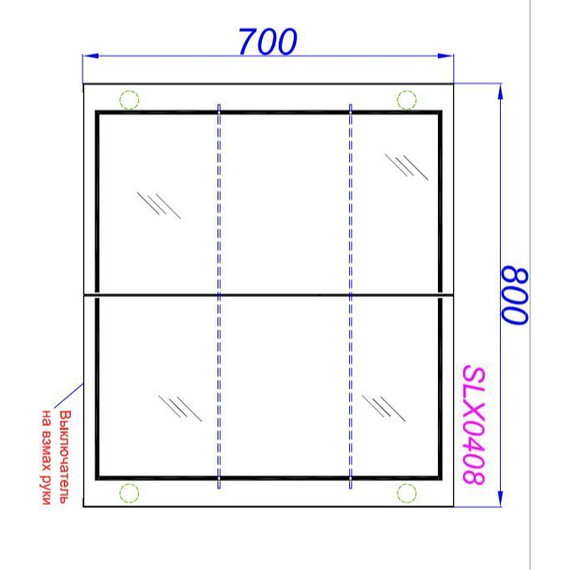 Зеркало-шкаф Aqwella Simplex 80 см SLX0408 - фото 4