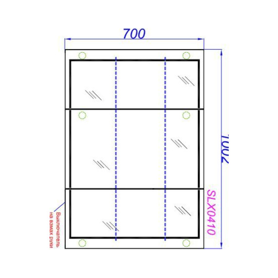 Зеркало-шкаф Aqwella Simplex 100 см SLX0410 - фото 3