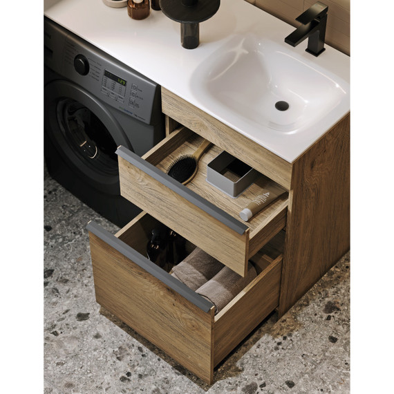 Тумба напольная с раковиной Aqwella Terra 115 см TER01052NDBR, дуб балтийский - фото 6