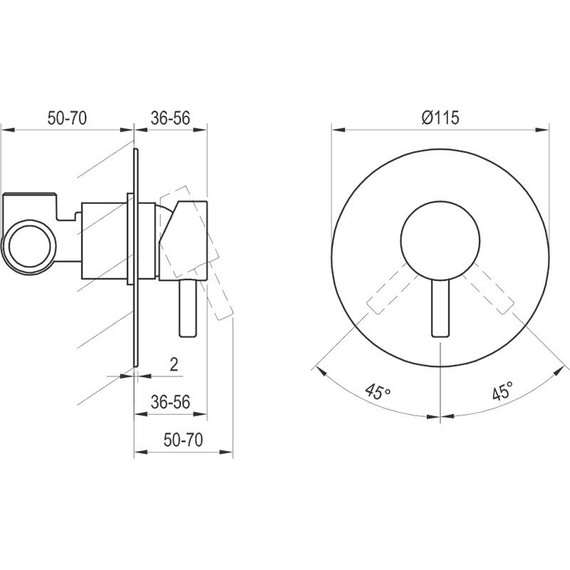 Смеситель для душа Ravak ES 062.60RGB.O1 X070359, розовое золото - фото 3