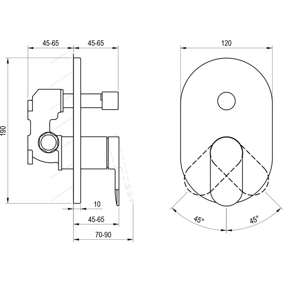 Смеситель для ванны Ravak CR II 065.00CR II.O2 X070454 - фото 4