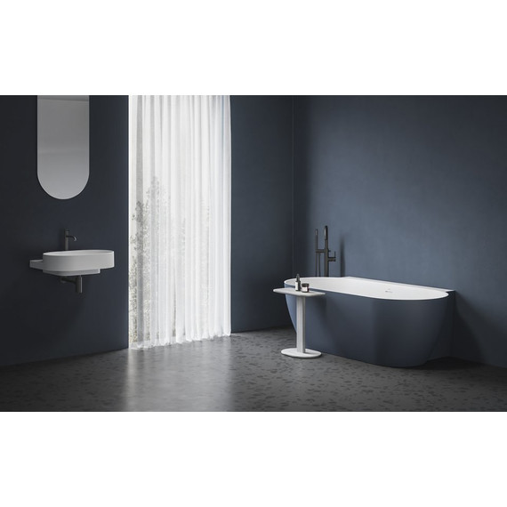 Смеситель для ванны напольный Ravak ES 080.20BLM X070501, чёрный матовый - фото 2