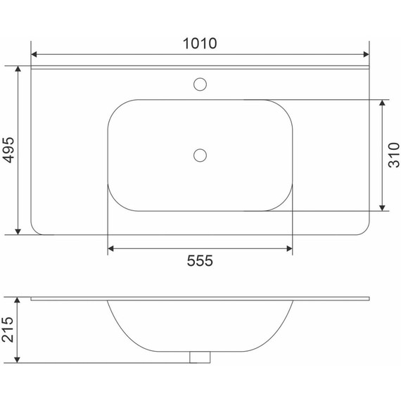 Тумба подвесная с раковиной Mirsant Savag 100 см (раковина Astra 100), серый матовый - фото 12