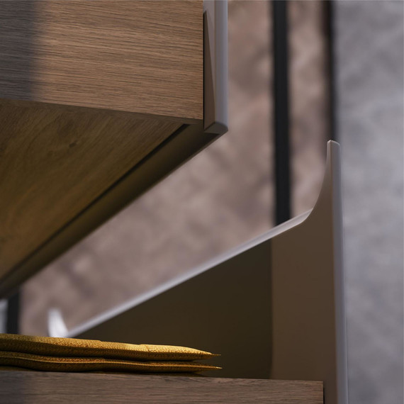 Тумба подвесная с раковиной Mirsant Savag 100 см (раковина Astra 100), серый матовый - фото 8