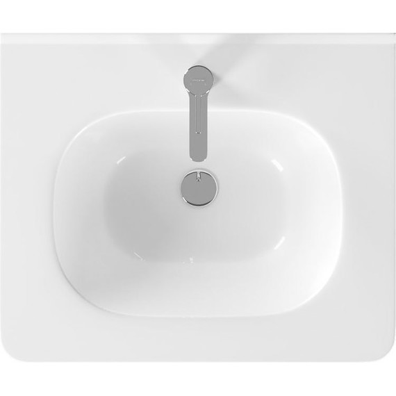 Тумба подвесная с раковиной Mirsant Savag 60 см (раковина Astra 60), серый матовый - фото 5