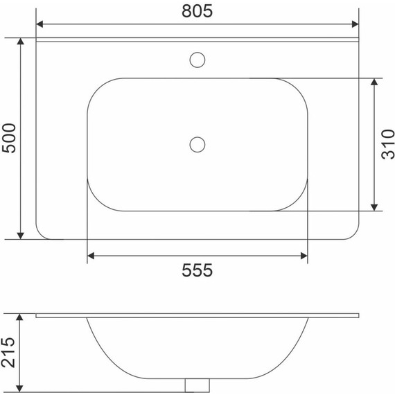 Тумба подвесная с раковиной Mirsant Savag 80 см (раковина Astra 80), белый матовый - фото 7