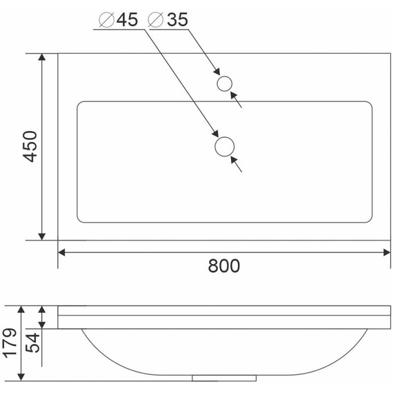 Тумба подвесная с раковиной Mirsant Viva 80 см (раковина Conte 80), серый матовый - фото 5