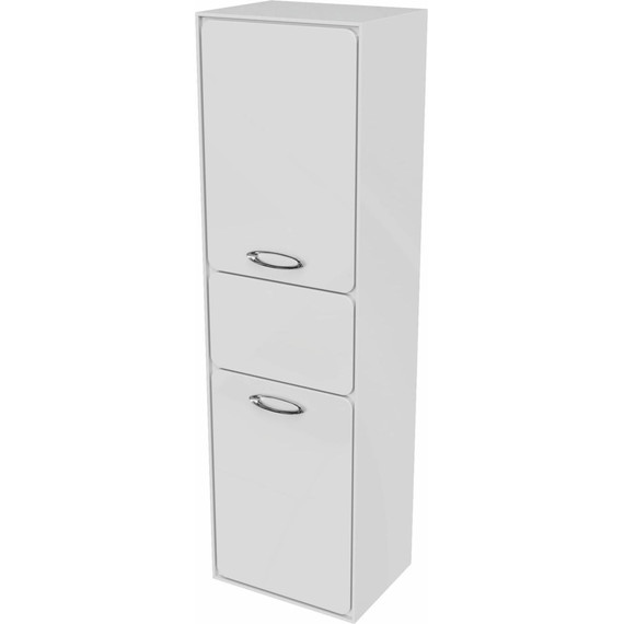 Пенал подвесной Mirsant Viva 45 см (универсальный), белый глянцевый - фото 2