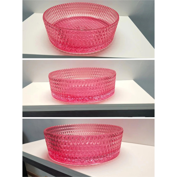 Раковина-чаша прозрачная Abber Glas 39 см AK2301OR, красный - фото 3