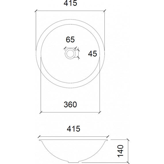 Раковина-чаша прозрачная Abber Glas 41 см AK2302 - фото 2