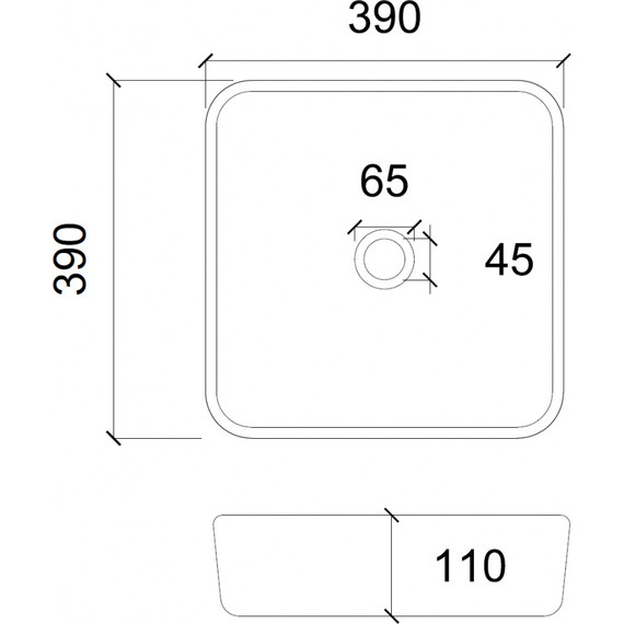 Раковина-чаша прозрачная Abber Glas 39 см AK2311 - фото 2