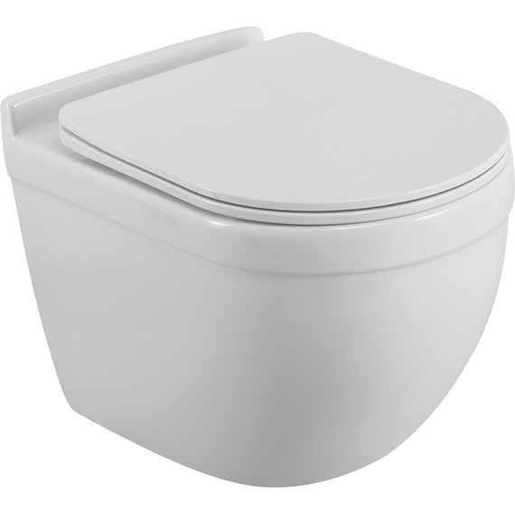 Унитаз подвесной безободковый BelBagno Senso-Tor BB017CH-TOR/SC (система смыва торнадо) с крышкой микролифт - фото 6