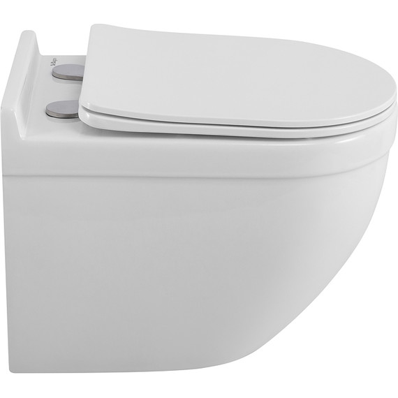 Унитаз подвесной безободковый BelBagno Senso-Tor BB017CH-TOR/SC (система смыва торнадо) с крышкой микролифт - фото 8