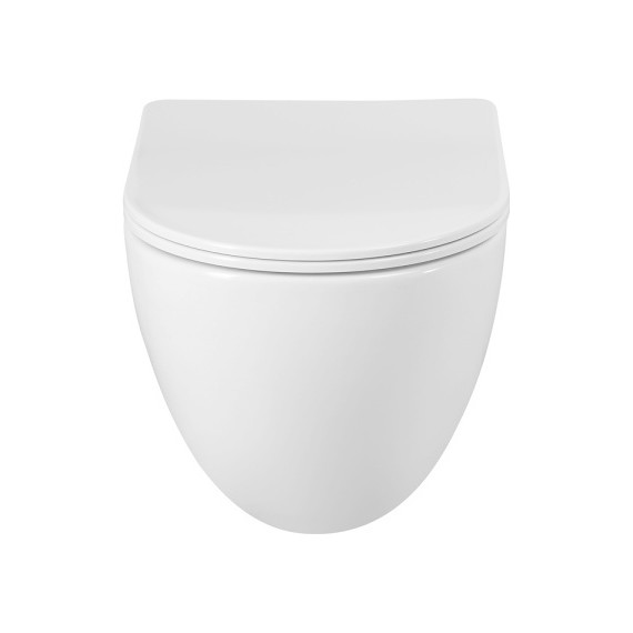 Унитаз подвесной безободковый BelBagno Amanda-Tor BB051CH-TOR-FC/SC (система смыва торнадо) с крышкой микролифт - фото 10