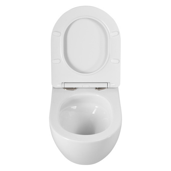 Унитаз подвесной безободковый BelBagno Amanda-Tor BB051CH-TOR-FC/SC (система смыва торнадо) с крышкой микролифт - фото 12