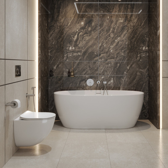 Унитаз подвесной безободковый BelBagno Amanda-Tor BB051CH-TOR-FC/SC (система смыва торнадо) с крышкой микролифт - фото 5