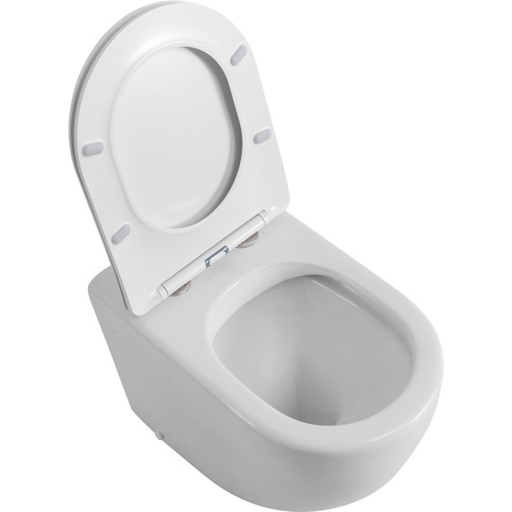 Унитаз приставной безободковый BelBagno Sfera-R BB2141CBR/SC с крышкой микролифт - фото 2